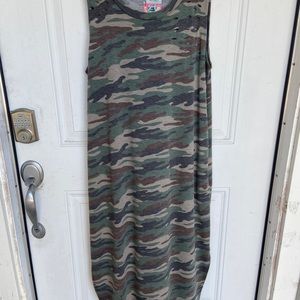 Long CAMO camouflage maxi dress NEW